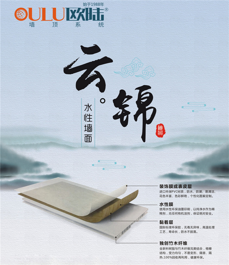 歐陸美居云錦系列水性墻面，成就精美無比的墻面藝術品！